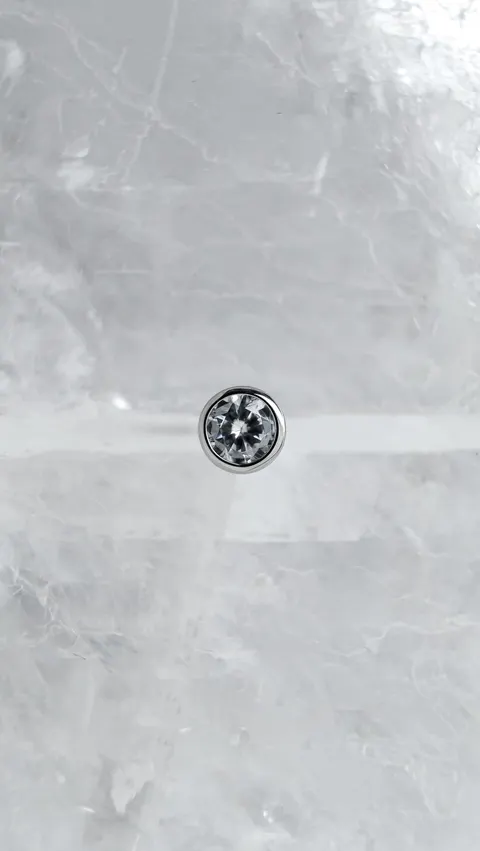 Labret tytanowy 'crystal clear mini'