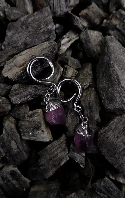 Purple crystal hanger