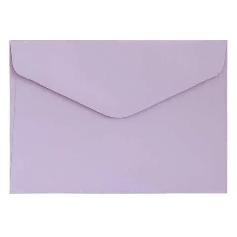 Koperta gładka 130 g C6 10 szt. - lawendowa