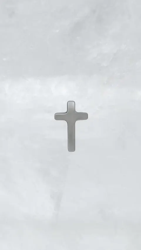 Labret tytanowy 'cross'