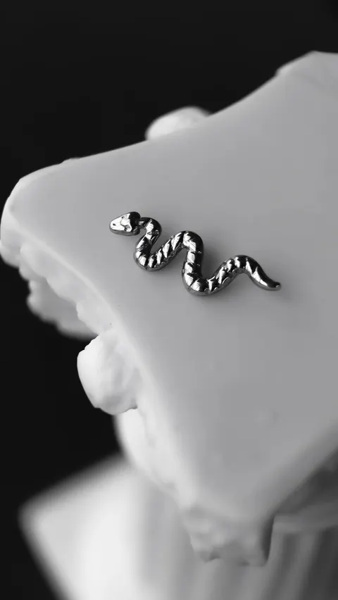 Labret tytanowy 'snake'