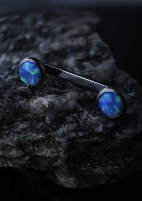 Flat surface bar 'blue opal'