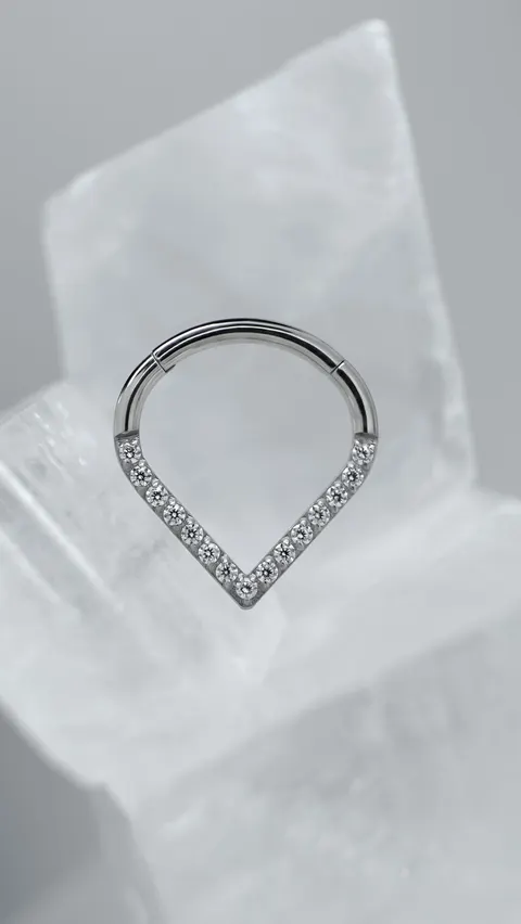 Clicker tytanowy 'crystal triangular'