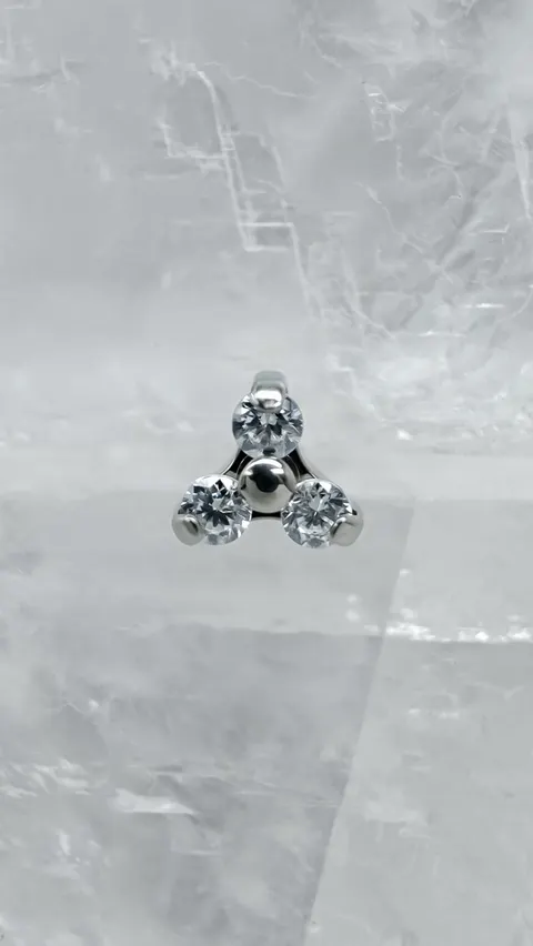 Labret tytanowy 'trio mini'