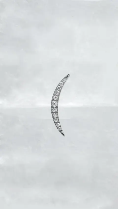 Labret tytanowy 'crystal serenity'