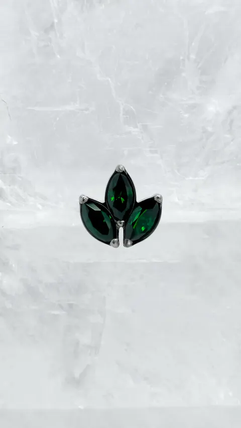 Labret tytanowy 'marquess kristol green'
