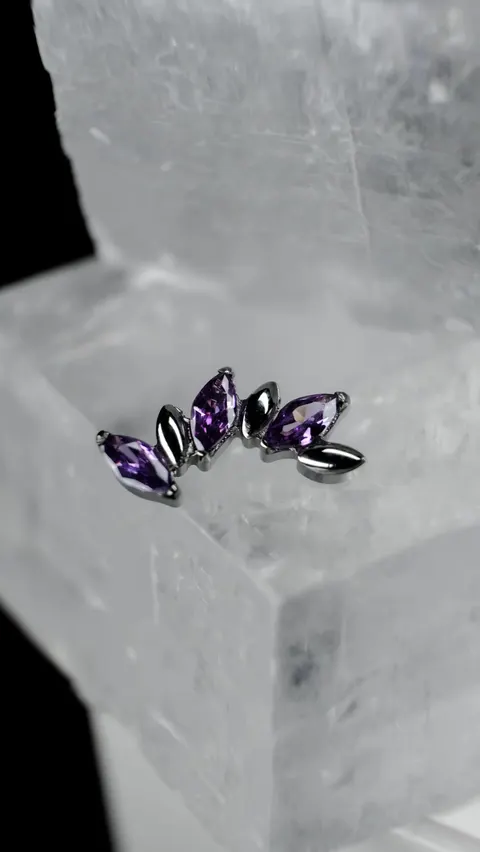 Labret tytanowy 'iris purple'