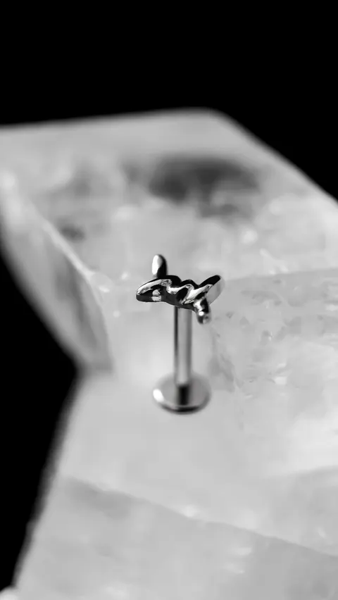 Labret tytanowy 'wire'