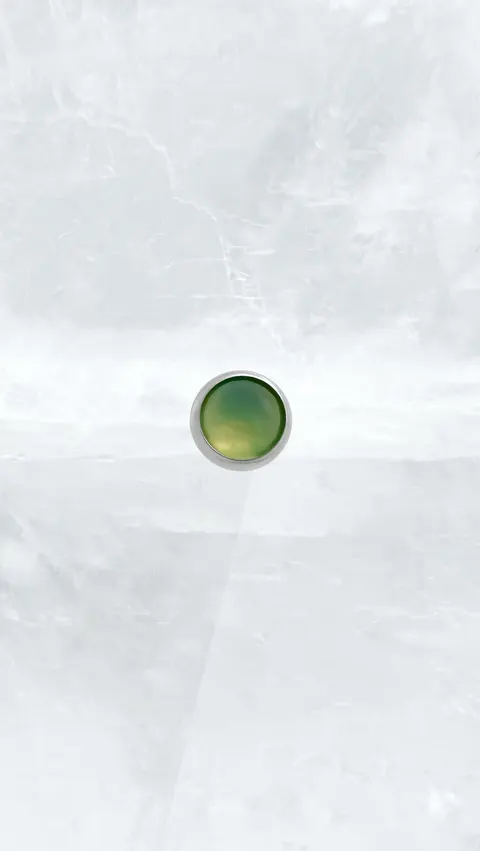 Labret tytanowy 'green jade'
