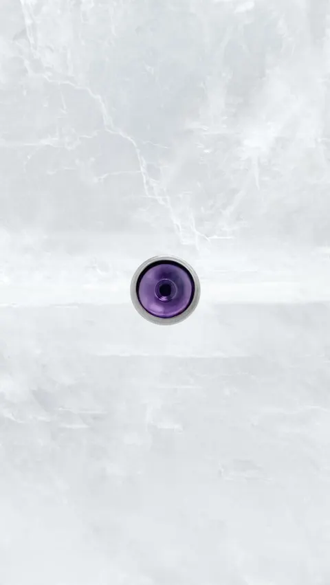 Labret tytanowy 'amethyst'