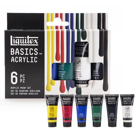 Farby akrylowe Liquitex Basics zestaw 6 x 22 ml