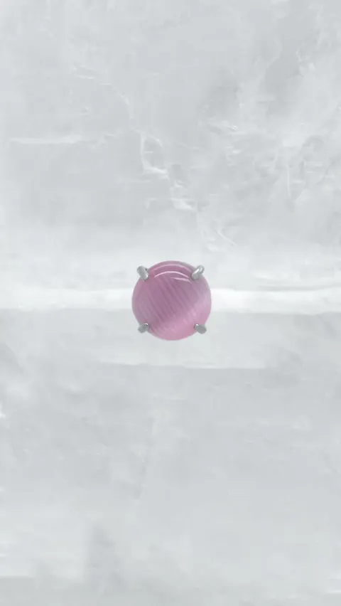 Labret tytanowy 'pink cats eye'