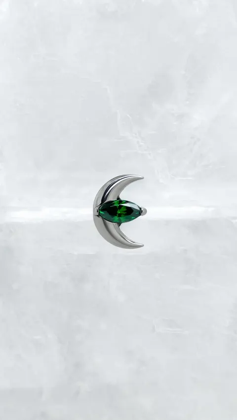Labret tytanowy 'moonflare'