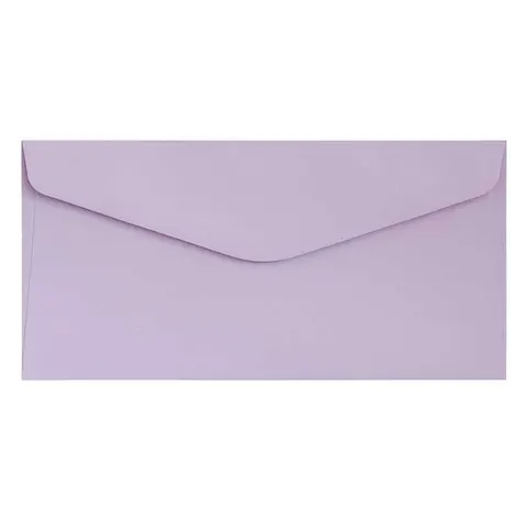 Koperta gładka 130 g DL 10 szt. - lawendowa