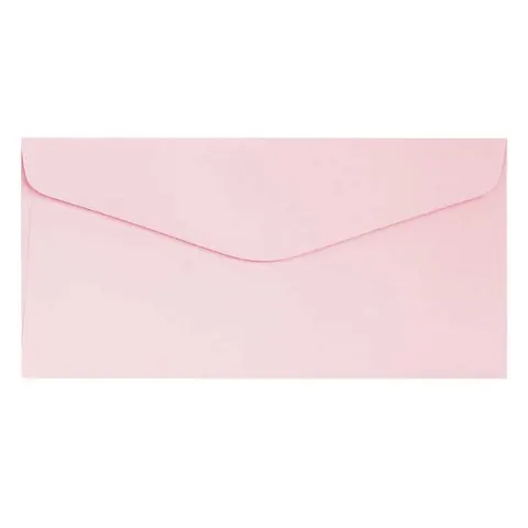 Koperta gładka 130 g DL 10 szt. - różowa