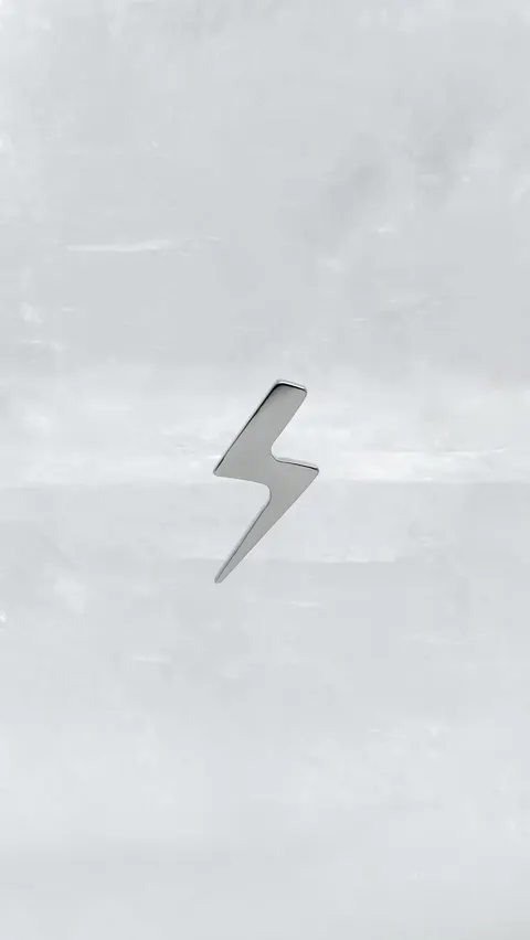 Labret tytanowy 'lightning'