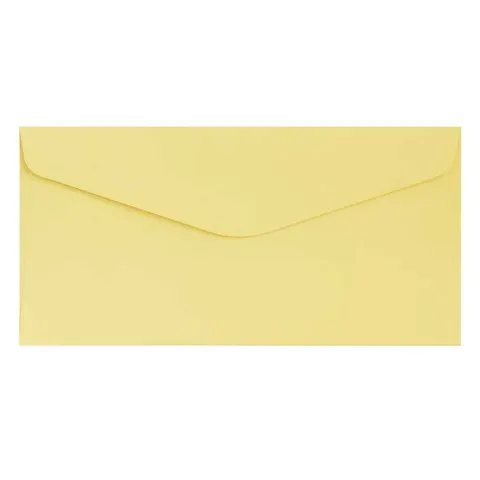 Koperta gładka 130 g DL 10 szt. - żółta