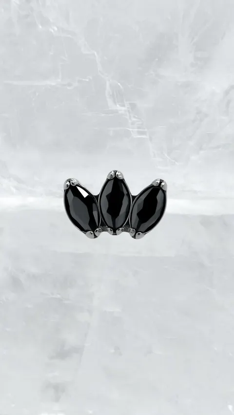 Labret tytanowy 'marquess black'