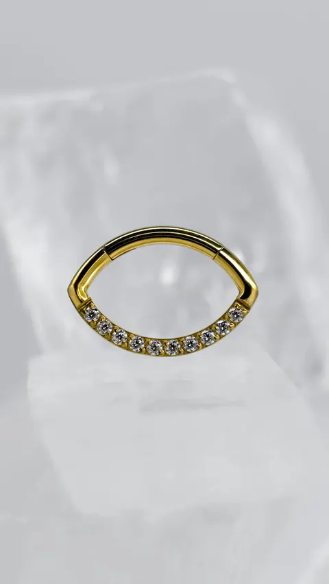 Kółko tytanowe 'stones arc gold'