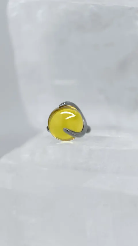 Tytanowa nakrętka na sztangę 'yellow stone'