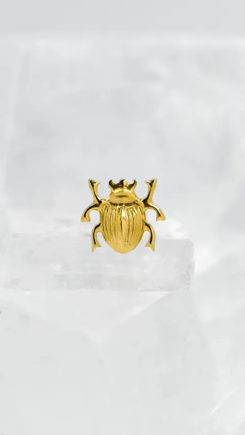 Labret tytanowy 'golden beetle'