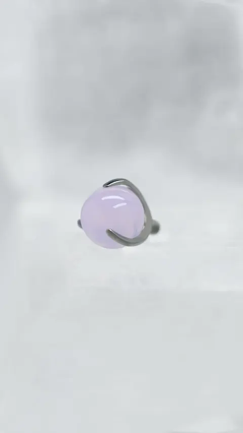 Tytanowa nakrętka na sztangę 'pink opalite'