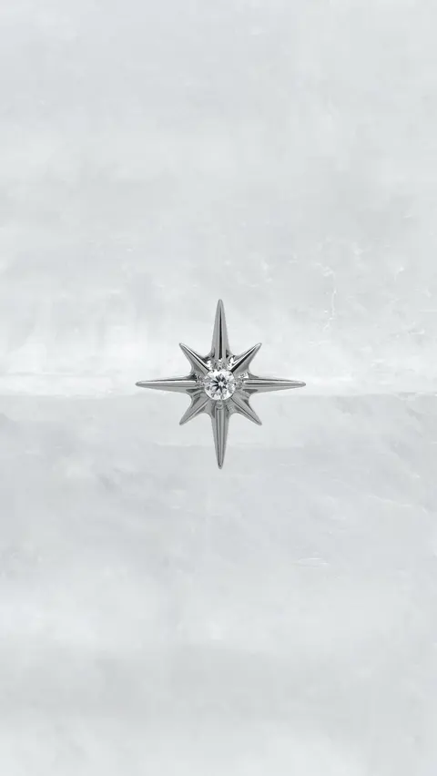 Labret tytanowy 'sirius star'