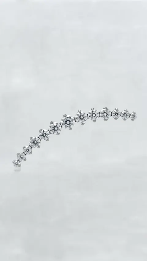 Labret tytanowy 'cluster 13 stones'
