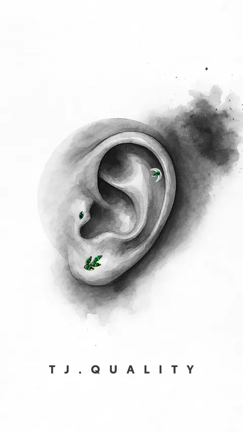 ear set 'green twig'