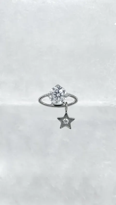 Labret tytanowy 'nyx star'