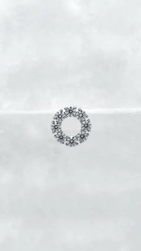 Labret tytanowy 'crystal oris'