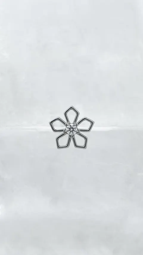 Labret tytanowy 'everleaf'