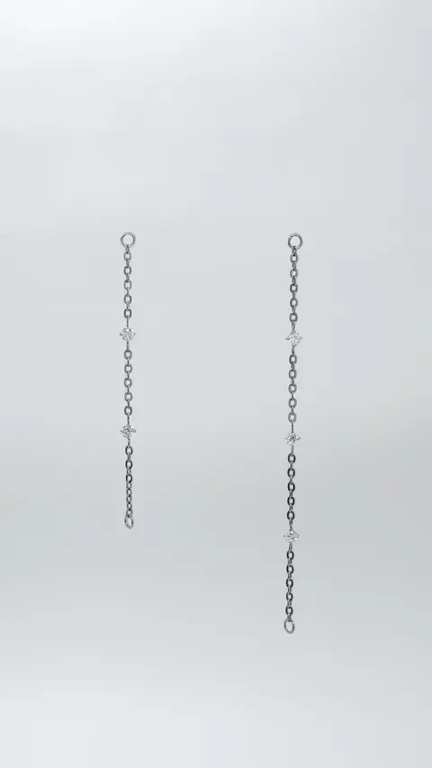 Tytanowy łańcuszek do kolczyków 'crystal chain'