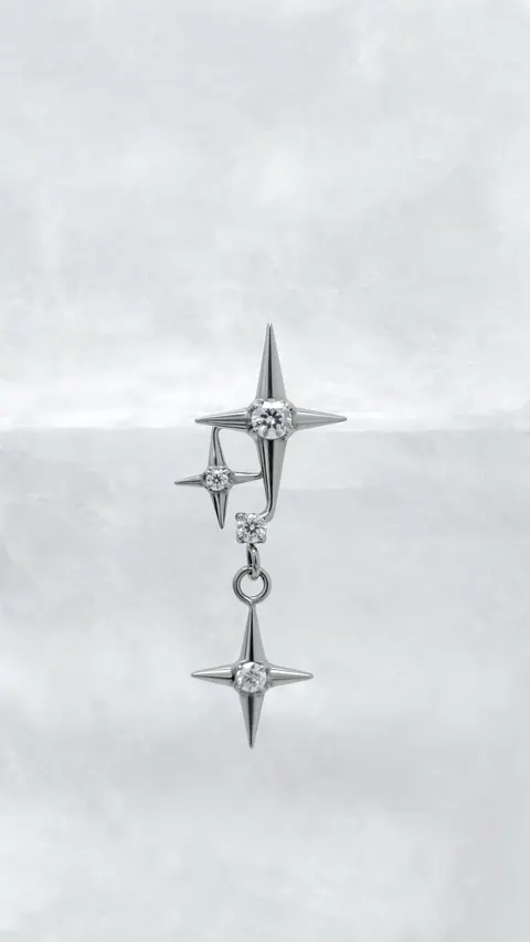 Labret tytanowy 'starveil'