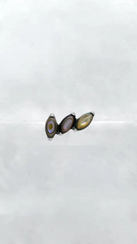 Labret tytanowy 'cascade abalone shell'
