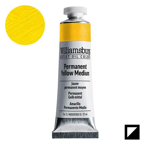 Farba olejna Williamsburg Artist Oil Colors 37 ml - 0383 Permanent Yellow Medium