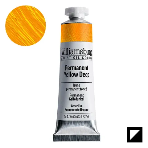Farba olejna Williamsburg Artist Oil Colors 37 ml - 0423 Permanent Yellow Deep