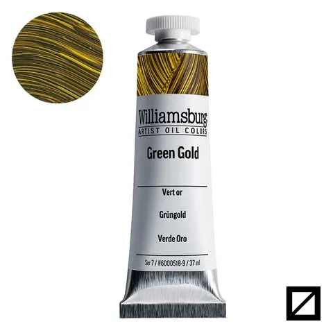 Farba olejna Williamsburg Artist Oil Colors 37 ml - 0518 Green Gold