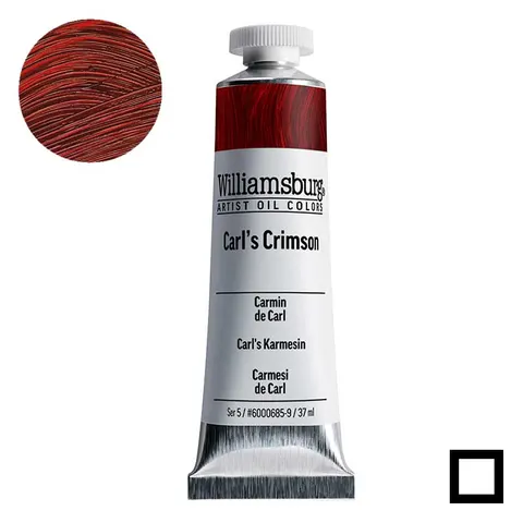 Farba olejna Williamsburg Artist Oil Colors 37 ml - 0685 Carl's Crimson