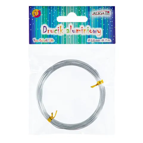 Drucik aluminiowy Aliga 0,8 mm x 7 m srebrny