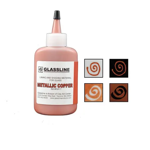 Farba do fusingu Glassline - miedziana metalik