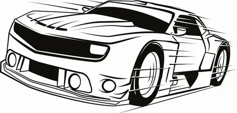 Naklejka na ścianę auto sportowe 27