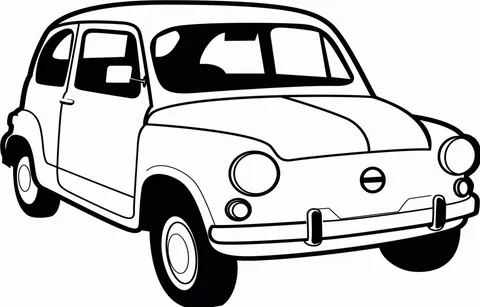 Naklejka na ścianę Fiat 47