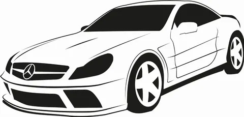 Naklejka na ścianę Mercedes 53