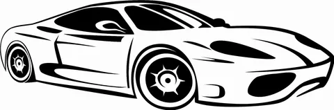 Naklejka na ścianę auto sportowe 61