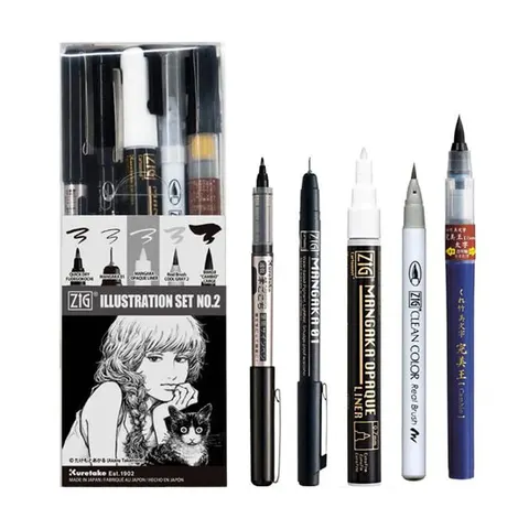 Zestaw Inktober 2024 Kuretake Illustration set no. 2