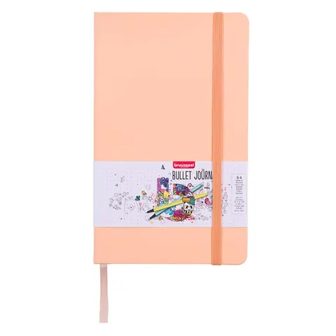 Notatnik Bullet Journal Bruynzeel Peach - 13 x 21 cm, 140 g, 64 ark.