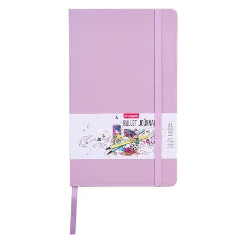 Notatnik Bullet Journal Bruynzeel Lilac - 13 x 21 cm, 140 g, 64 ark.