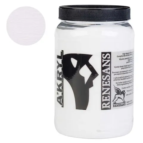 Farba akrylowa Renesans A'kryl 500 ml - 01 Biel tytanowa