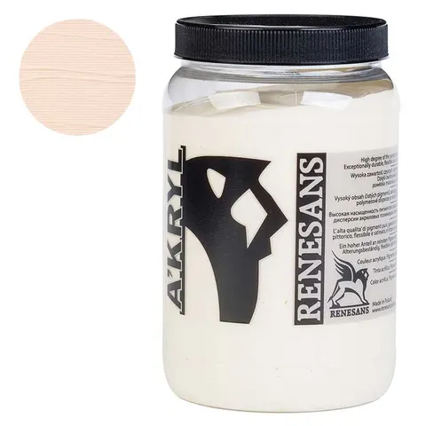 Farba akrylowa Renesans A'kryl 500 ml - 02 Biel antyczna